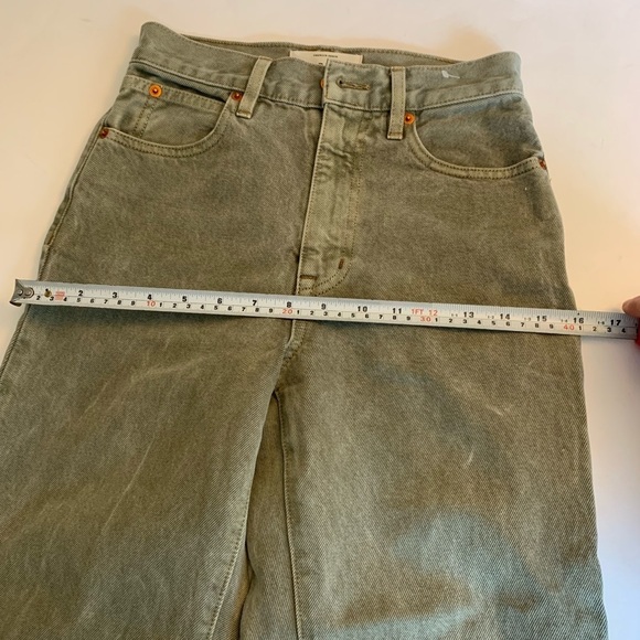 SLVRLAKE London high-rise straight-leg jeans. Pale green Size 24 - Picture 15 of 15